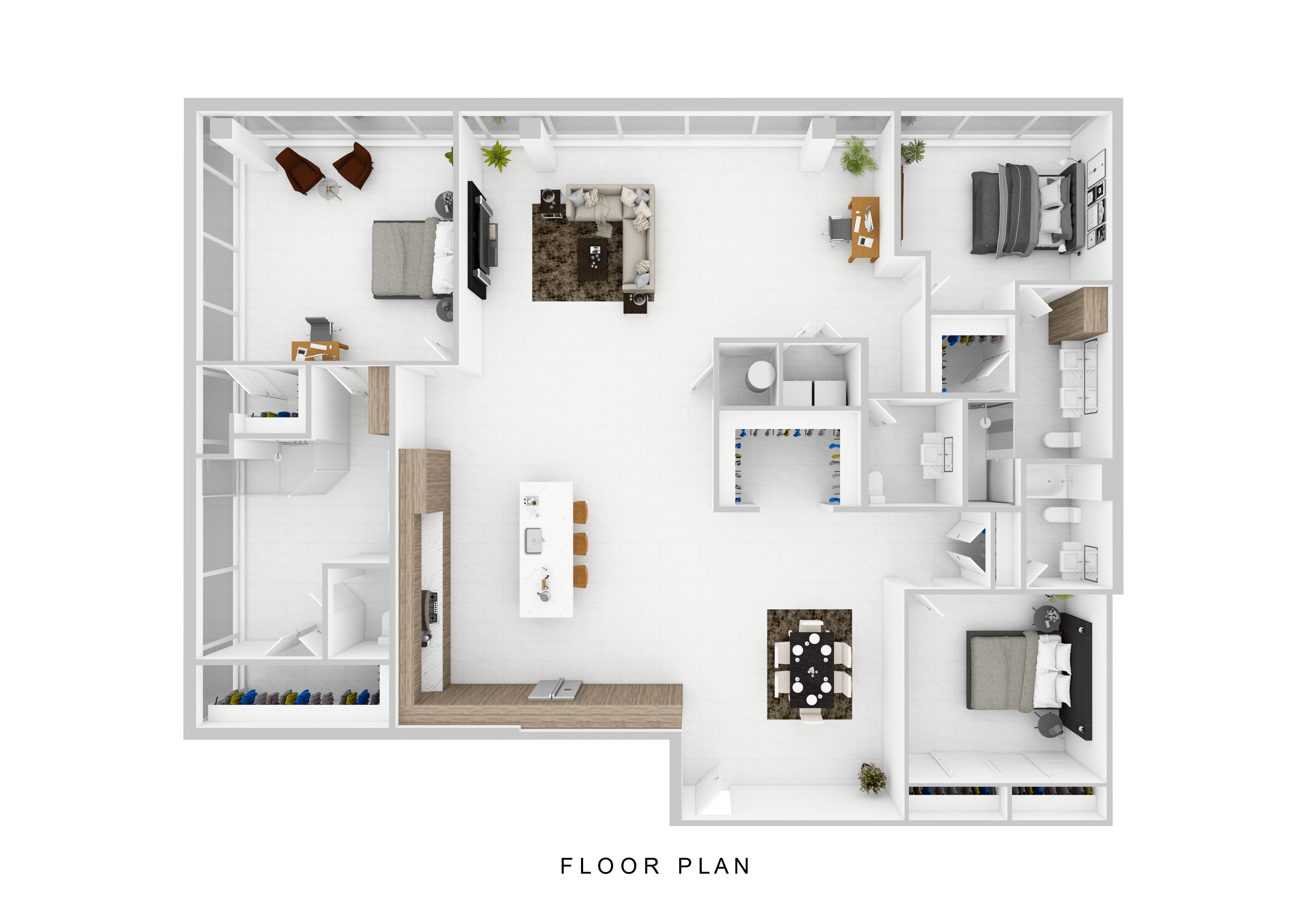 Floor plan layout diagram for D3C